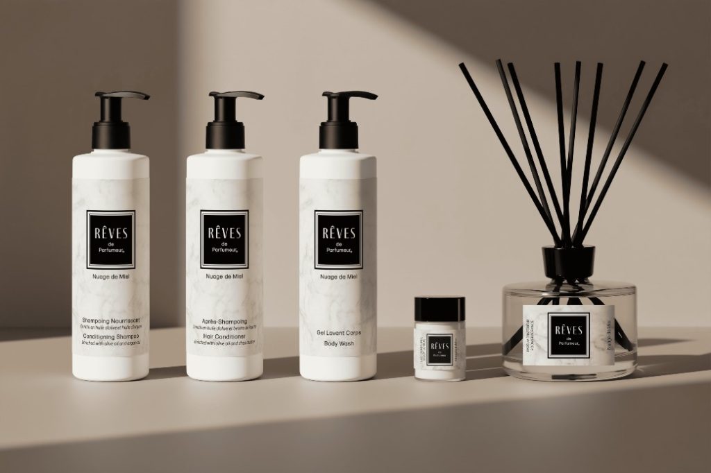 Produits d'accueil pour l'hôtellerie de luxe et de charme Rêves de Parfumeur